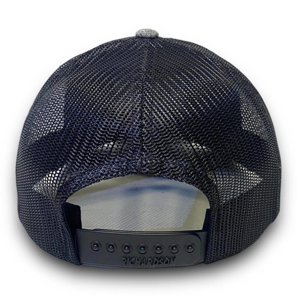 Mutts Embroidered Patch Gray Richardson Mesh Back Snapback Trucker Hat Cap EUC - Picture 6 of 10